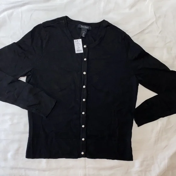 White House Black Market Black Cardigan. New With Tags.